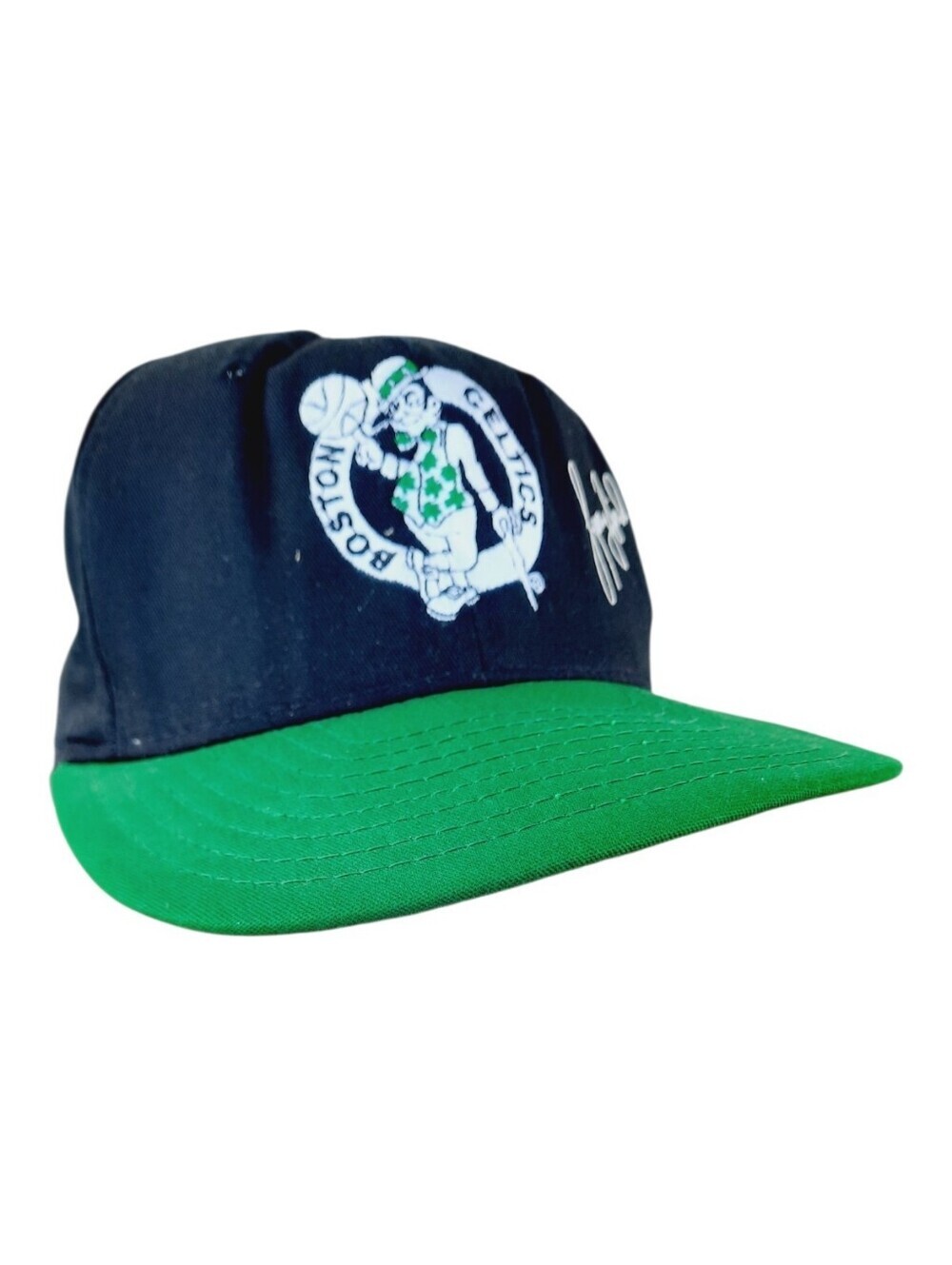 Vintage 90s AJD Boston Celtics Larry Bird #33 NBA Basketball Snapback Hat OS